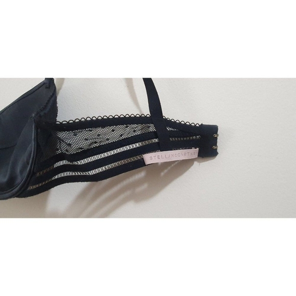 34 C Stella McCartney Isabel Floating Contour Underwire Plunge Silk Bra … - Picture 9 of 11